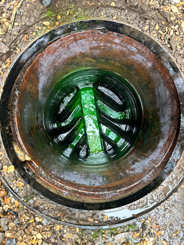 CCTV drain survey footage of a clean pipe